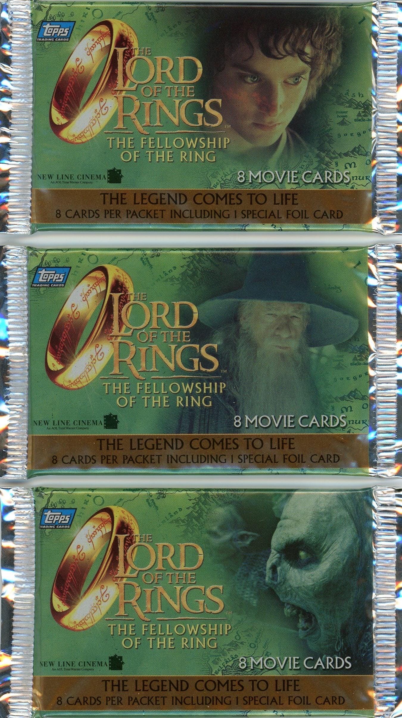 2001 Topps Lord of the Rings Trading Card Pack: Sealed Fellowship