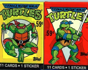 Teenage Mutant Ninja Turtles 1989 Topps Wax Pack – 11 Cards + 1 Sticker – Vintage TMNT Pack (1) – Choose Cover Art – Sealed Collectible