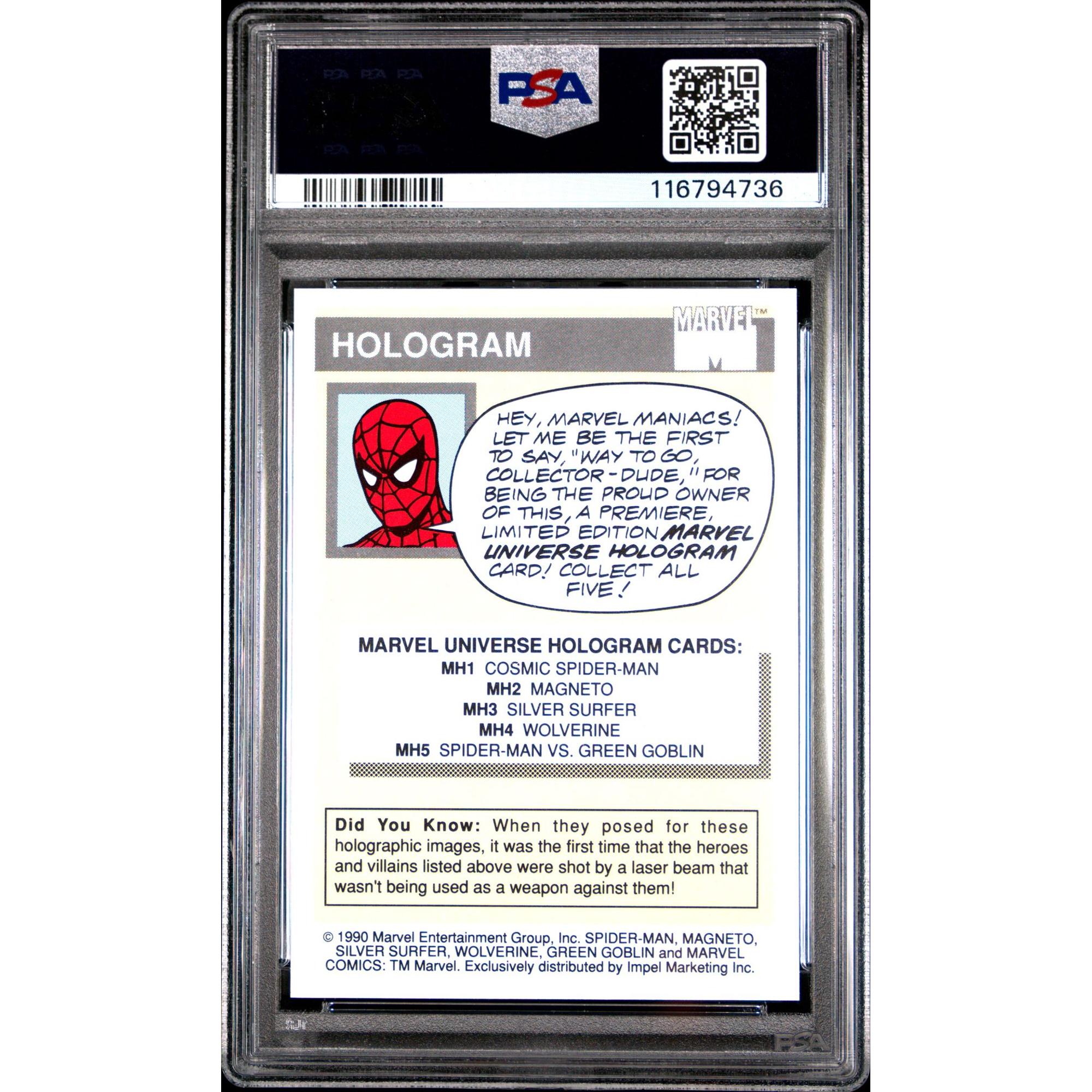 marvel holographic cards 1990 Universe Hologram SET PSA Comic Book Quest Whenever you draw a card 1990 Marvel universe cards and