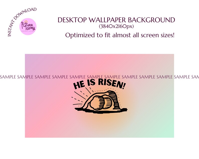 Stone Rolled Away Laptop Wallpaper Easter Empty Tomb - Etsy