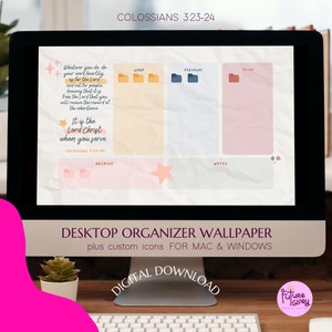 Desktop Wallpaper Organizer Colossians 3:23-24 Work Heartily As for the Lord Jesus Christ Whom You Serve Custom Icons for Mac and Windows