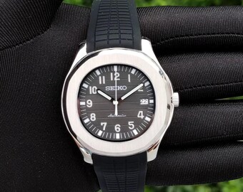 Seiko Black Seikonaut Mod Custom Watch Automatic NH35 Rubber - Etsy  Australia