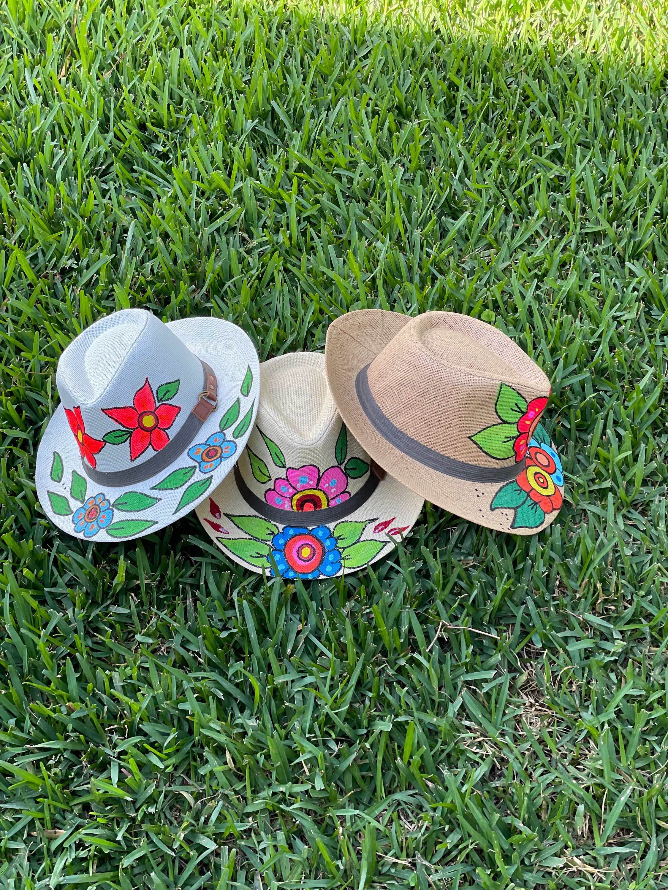 Hand Painted Straw Hat
