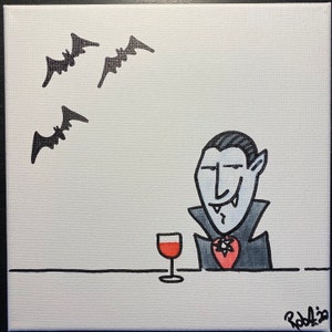 Dracula enjoys a glass of red