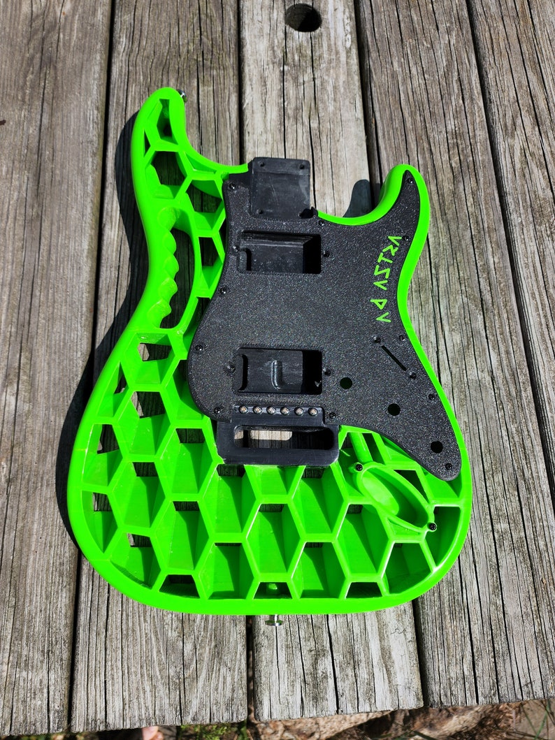 Custom 3d printed honeycomb stratocaster body etsy