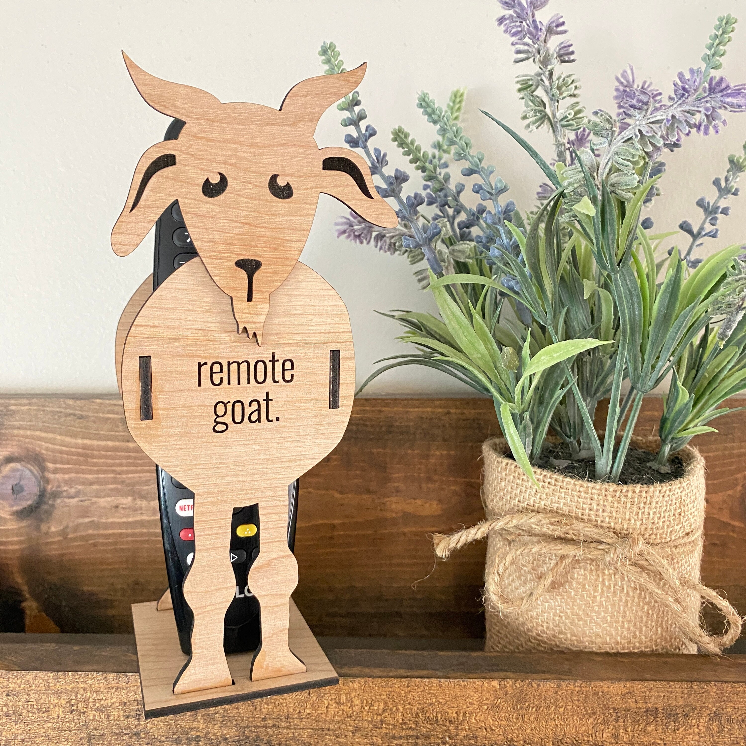 Remote Control Goat Remote Control Holder | Goat Lover Gift | Remote Caddy | Funny Remote ...