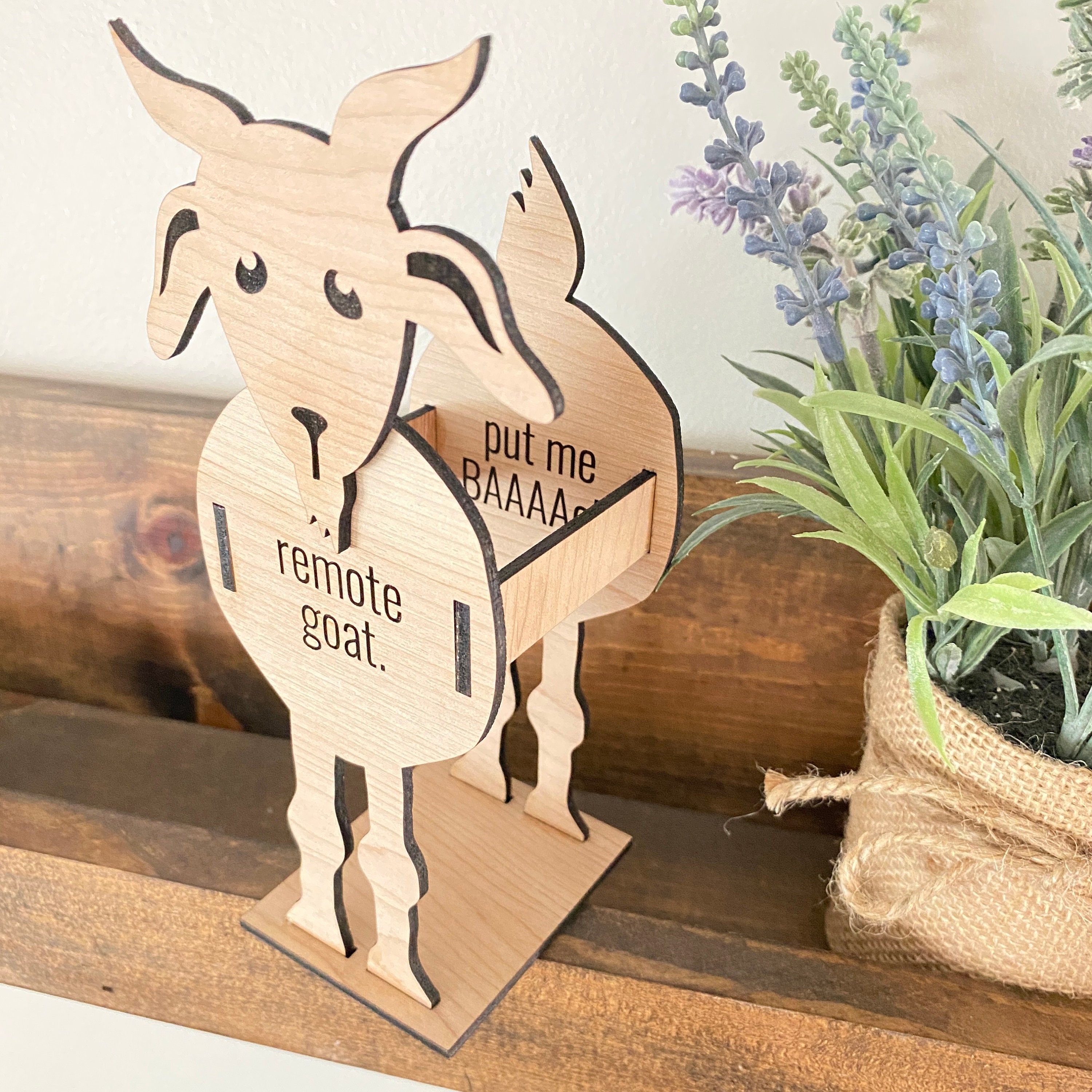 Remote Control Goat Remote Control Holder | Goat Lover Gift | Remote Caddy | Funny Remote ...