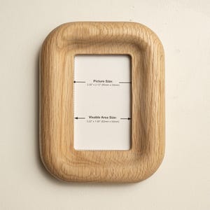 Small Walnut or Oak Picture Frame, Magnetic Fridge or Wall, for Instax Mini Oak