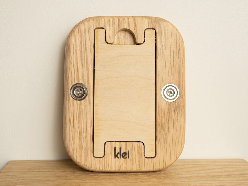 Small Walnut or Oak Picture Frame, Magnetic Fridge or Wall, for Instax Mini image 11