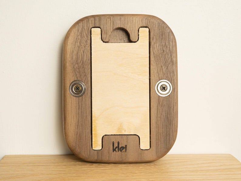Small Walnut or Oak Picture Frame, Magnetic Fridge or Wall, for Instax Mini image 10