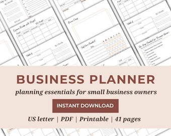 Small Business Planner | Printable Entrepreneur Organizer (PDF Download)