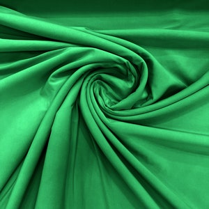 Kelly Green ITY Fabric Polyester Knit Jersey 2 Way Stretch Spandex Sold By The Yard