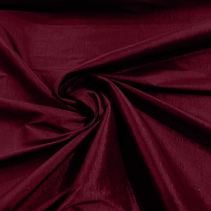 Burgundy Taffeta Stretch Fabric 2-Way Stretch 58&quot; Wide, Fashion Dress Clothing Draping Prom Gown Bridal Dress Fabric