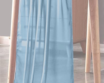 Light Blue Chiffon Sheer Table Runner for Wedding, Decorations for Birthday Parties, Banquets, Engagements