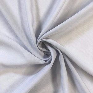 58/60" Wide 100% Polyester Soft Light Weight, Sheer, See Through Chiffon Fabric Sold By The Yard. Silver