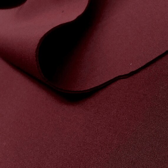 58/60" Wide 90% Polyester / 10 percent Spandex Neoprene Scuba Fabric Sold By The Yard. Burgundy