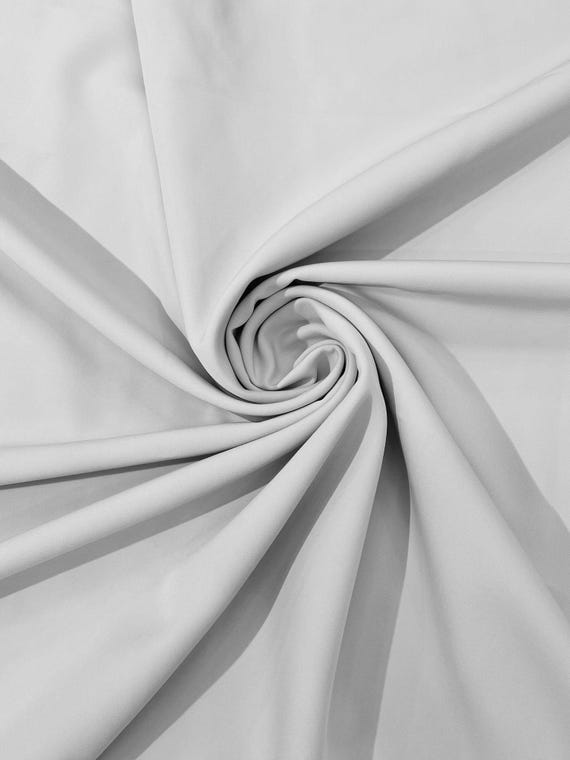 Off White Dull 4 Way Stretch Crepe Fabric/Medium Crepe-Bridal Fabric/Apparel Fabric/Polyester Crepe-Spandex