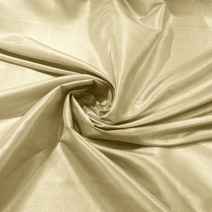 Cream Solid Taffeta Fabric/Taffeta Fabric by The Yard/Apparel, Costume, Dress, Cosplay, Wedding.