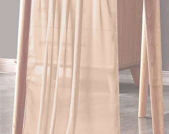 Peach Chiffon Sheer Table Runner for Wedding, Decorations for Birthday Parties, Banquets, Engagements