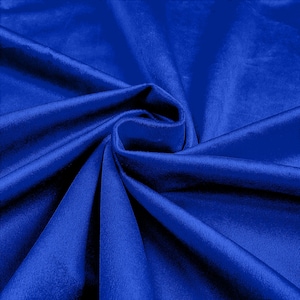 Royal Blue 58"/60 Inches Wide Royal Velvet Upholstery Fabric. Sold By The Yard.