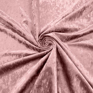 Rose Pink Stretch Crushed Velvet Fabric/58 Inches Wide/Cosplays.