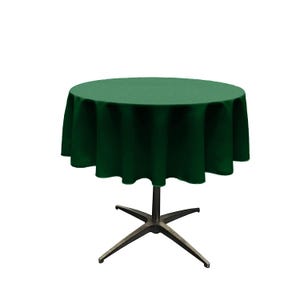 Round Polyester Poplin Tablecloth - Hunter Green - Choose Size Below
