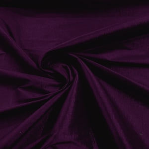Eggplant Taffeta Stretch Fabric 2-Way Stretch 58&quot; Wide, Fashion Dress Clothing Draping Prom Gown Bridal Dress Fabric