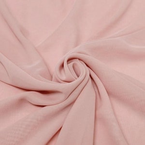 58/60" Wide 100% Polyester Soft Light Weight, Sheer, See Through Chiffon Fabric Sold By The Yard. Dusty Rose