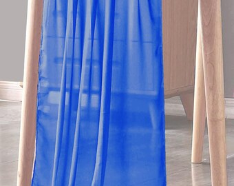 Light Royal Blue Chiffon Sheer Table Runner for Wedding, Decorations for Birthday Parties, Banquets, Engagements