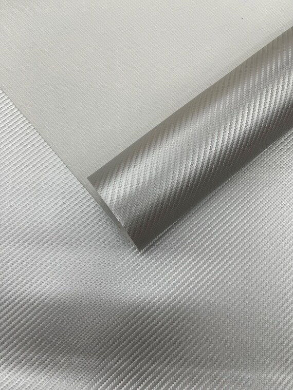 Silver Carbon Fiber Marine Vinyl Upholstery Fabric/Crafting Apparel Vinyl Fabric 54" Wide