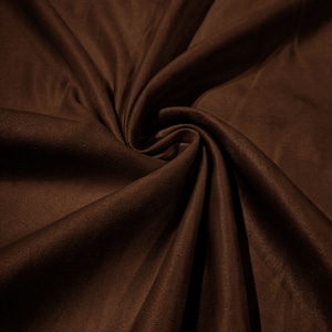 Dark Brown Faux Suede Polyester Fabric | Microsuede | 58&quot; Wide | Upholstery Weight, Tablecloth, Bags, Pouches, Cosplay, Costume|