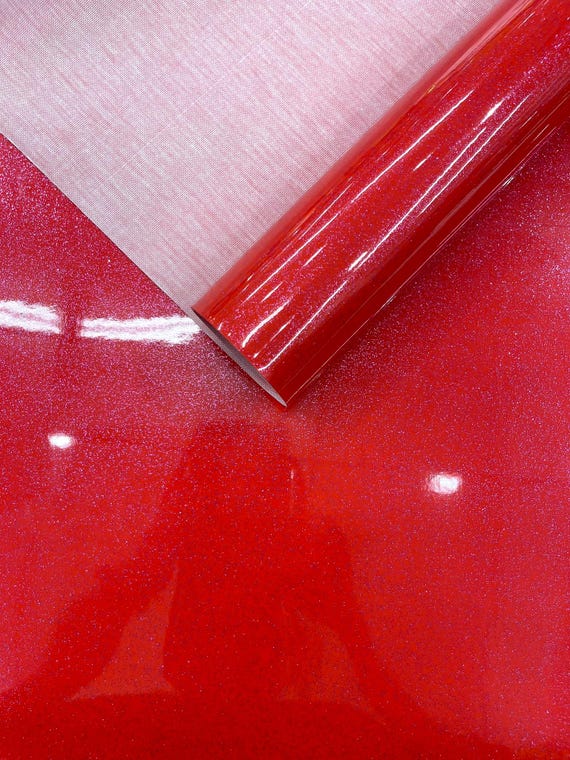 Candy Pink Sparkle Glitter Upholstery Vinyl Fabric / Crafting Apparel Upholstery Vinyl Fabric 54" Wide.