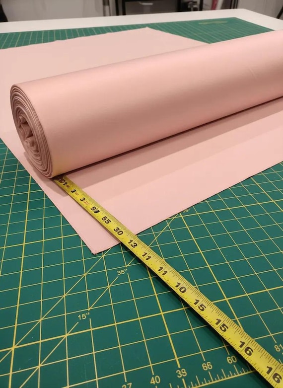 Blush Satin Matte Stretch Lamour Fabric, 58" Wide for Apparel.