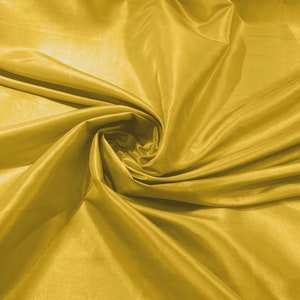 Yellow Solid Taffeta Fabric/Taffeta Fabric by The Yard/Apparel, Costume, Dress, Cosplay, Wedding.