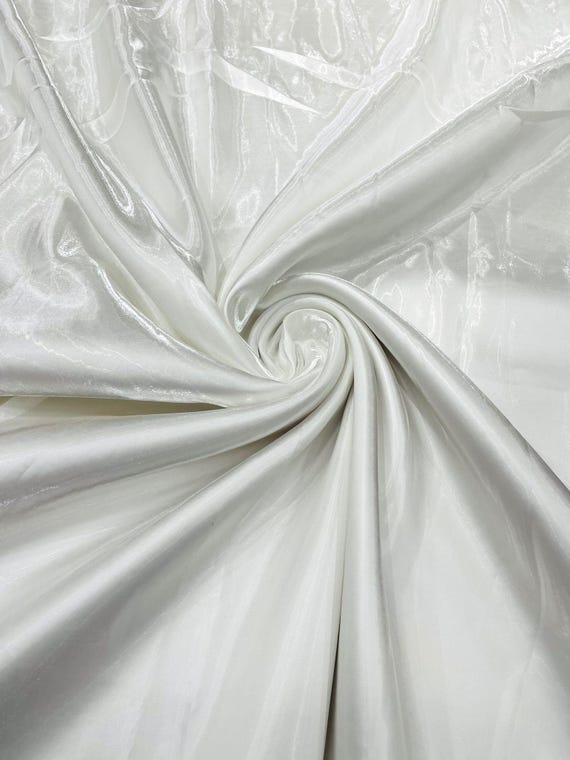 Ivory Bridal Liquid Satin Fabric-Glossy Satin-58” Wide-Prom.