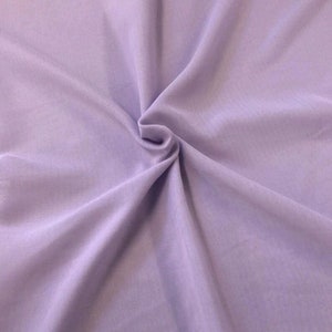 58/60&quot; Wide 100% Polyester Soft Light Weight, Sheer, See Through Chiffon Fabric Sold By The Yard. Lavender