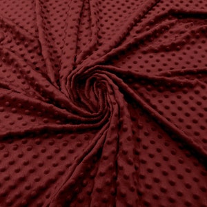Biking Red 58" Wide 100% Polyester Minky Dimple Dot Comfy Cuddle Fabric Sold by The Yard.