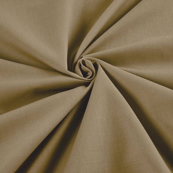Taupe 58" Wide 65% Polyester 35 Percent Solid Poly Cotton Fabric for Crafts Costumes Decorations- Sold by the Yard