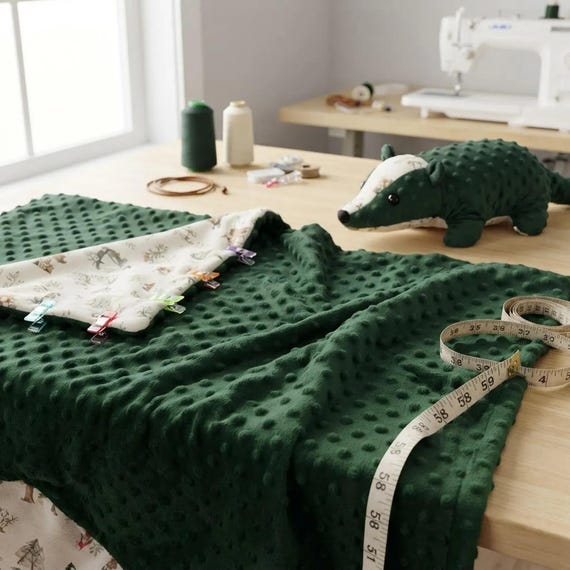 Mint Green Minky Dot Fabric,58" Wide| Stuff | Blankets Sold by the Yard