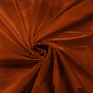 Gebrannte Orange 100% Polyester Kunstseide Taft Stoff 55 &quot;Wide / Kostüm / Kleid / Cosplay / Hochzeit.
