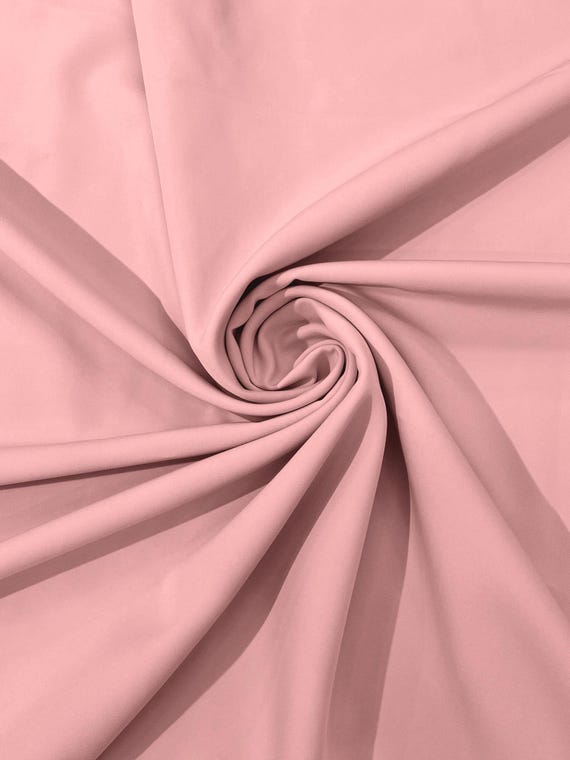Light Mauve Dull 4 Way Stretch Crepe Fabric/Medium Crepe-Bridal Fabric/Apparel Fabric/Polyester Crepe-Spandex
