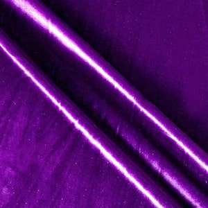 60" Wide 90% Polyester 10  Percent Spandex Stretch Velvet Fabric for Sewing Apparel Costumes Craft, Sold By The Yard. Jewel Purple