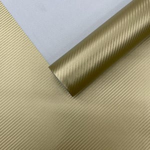 Gold Carbon Fiber Marine Vinyl Upholstery Fabric/Crafting Apparel Vinyl Fabric 54&quot; Wide