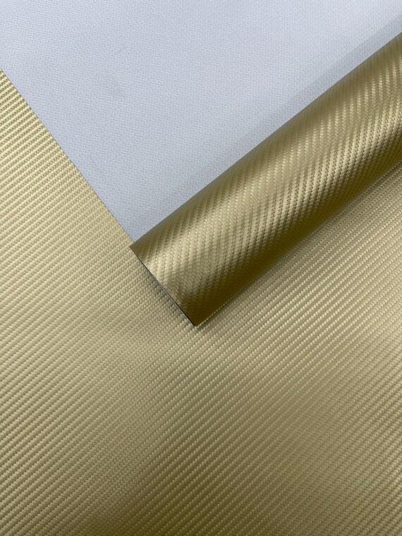 Gold Carbon Fiber Marine Vinyl Upholstery Fabric/Crafting Apparel Vinyl Fabric 54" Wide