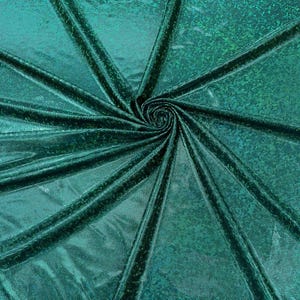 Hunter Black Shattered Glass Foil Hologram/58” Wide/4 Way Stretch Spandex Nylon Tricot. Sold by the yard.