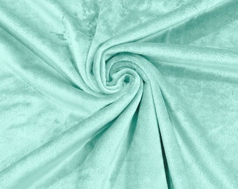 Tela de piel sintética sedosa y afelpada color menta helada Minky - Se vende cortada a medida