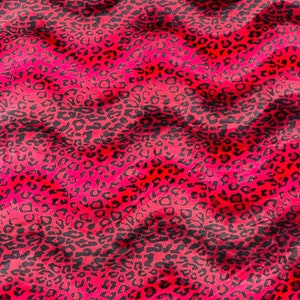 Dark Red-Black Animal Print Velboa Faux Fur Fabric 58"/60" Width/costumes/Upholstery/Children Blankets/Toys/Children Clothing