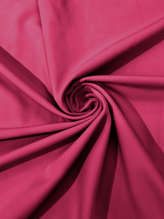 Fuchsia Dull 4 Way Stretch Crepe Fabric/Medium Crepe-Bridal Fabric/Apparel Fabric/Polyester Crepe-Spandex