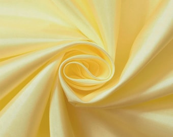 60" Wide Polyester Lining Fabric - Sold By The Yard - Banana Yellow