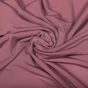ITY Fabric Polyester Knit Jersey 2 Way Stretch Spandex Sold By The Yard. Mauve